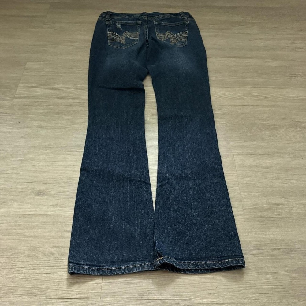 26x30 Women's Blue Distressed Bootcut Jeans Y2K 2000s - Picture 5 of 6